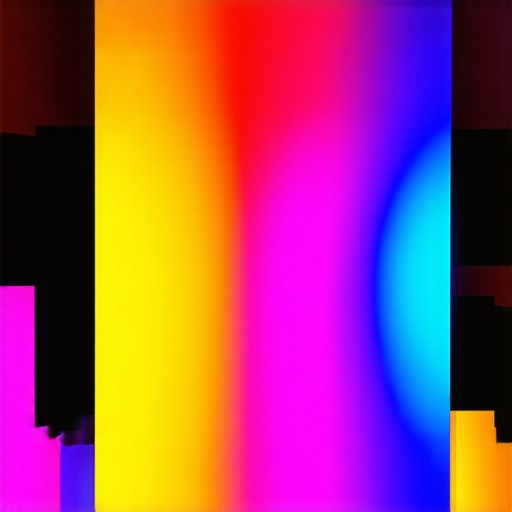 Studio with RGB LED panels and softboxes for professional video lighting