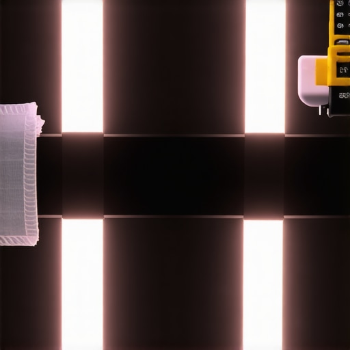 Cleaning and calibrating professional RGB studio lights with specialized tools.